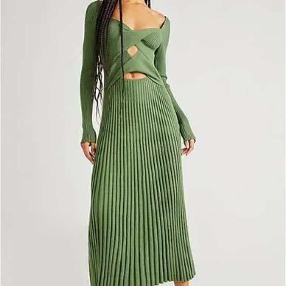 ISO Free People Marni Knit Midi Dress XS - Picture 2 of 2